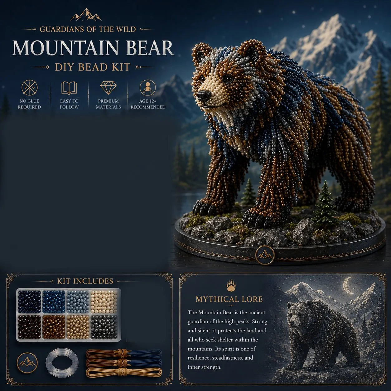 🔥🎁3D Animal Guardian DIY Bead Kit Collection