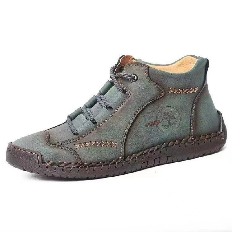 Genuine leather non-slip and wear-resistant hand-sewn high-top men's boots