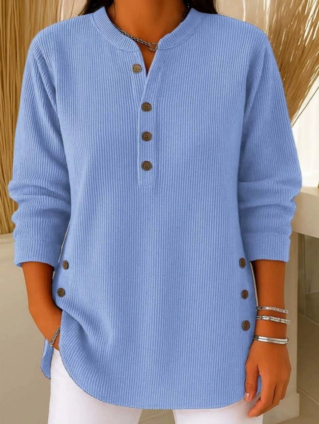Women's Solid Color Crew Neck Long Sleeve Casual Loose Knit Pullover