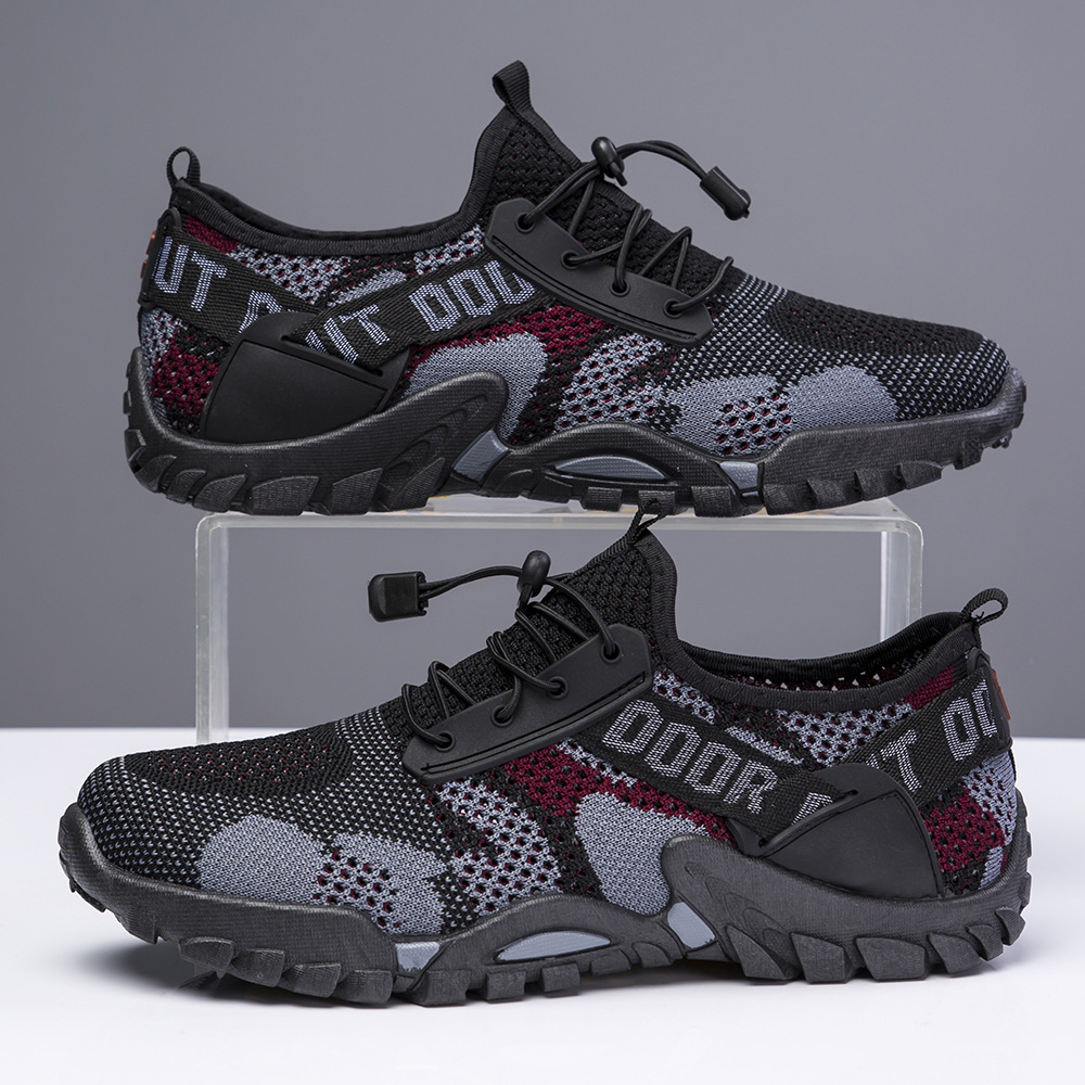 Men's Outdoor Casual Soft Sole Mesh Camouflage Hiking Sneakers