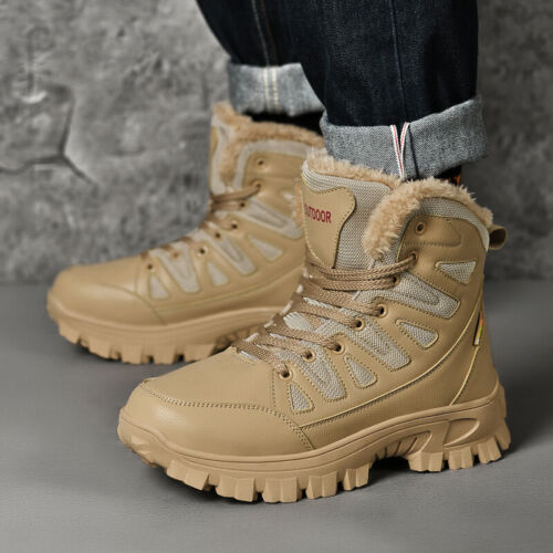Men Military Combat Boots Waterproof Non-Slip Hiking Boots Anti-Puncture Work Boots