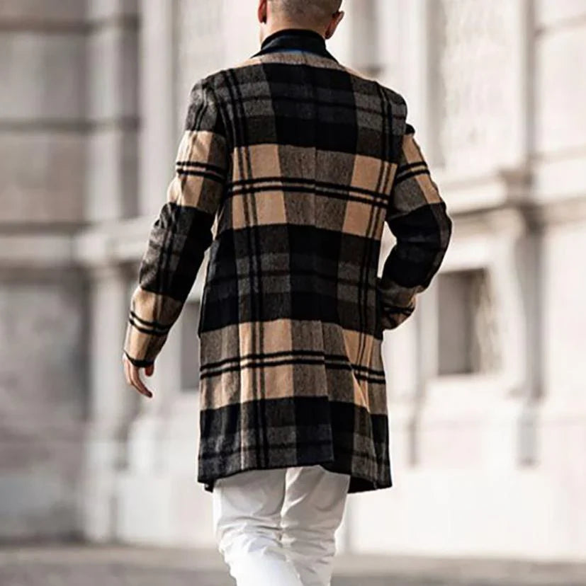 plaid trench coats