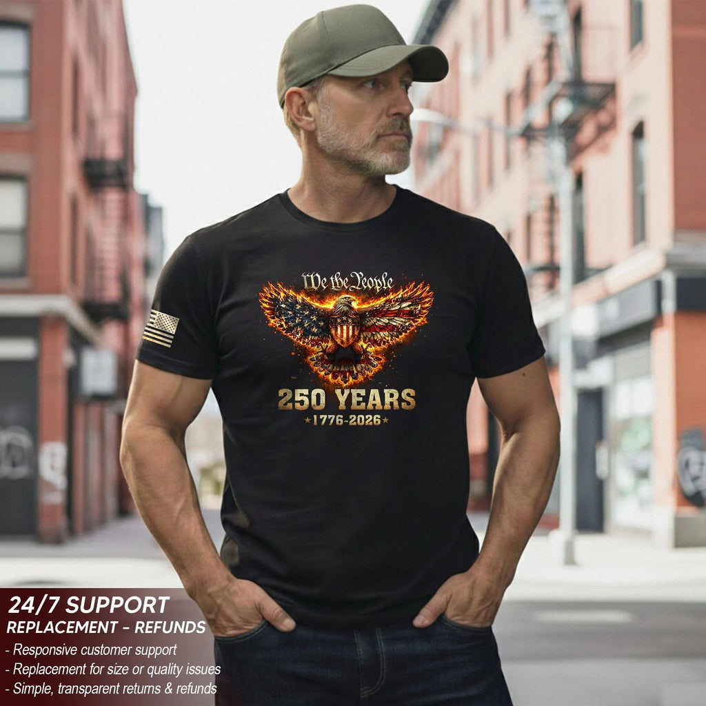 USA 250th Anniversary 250 Years Shirt 1776-2026 American Eagle We The People
