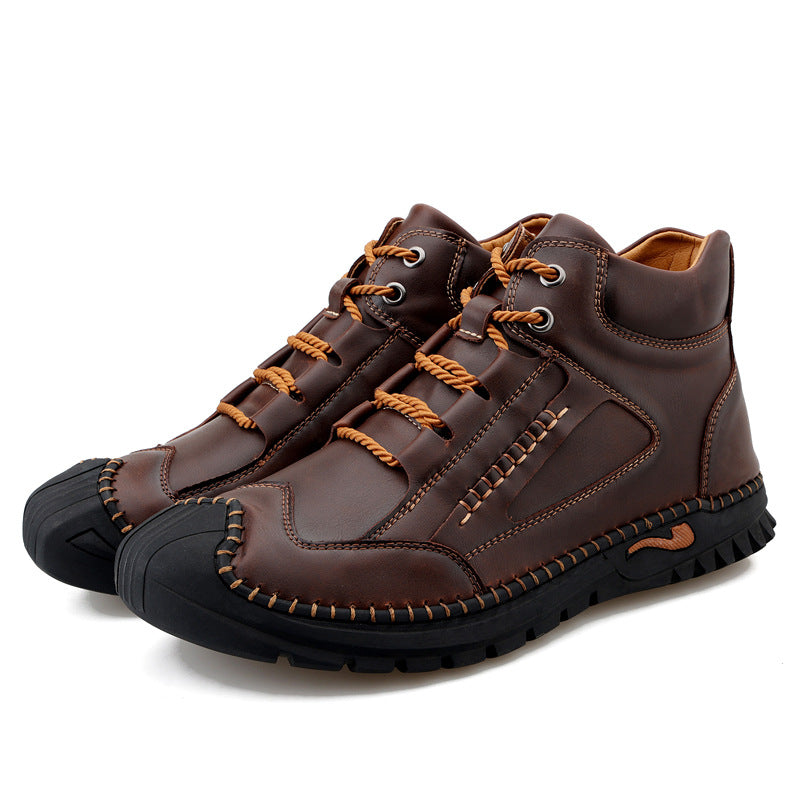 Stitched Hand-Sewn Cowhide Medical Shoes - Increase Muscle Relaxation