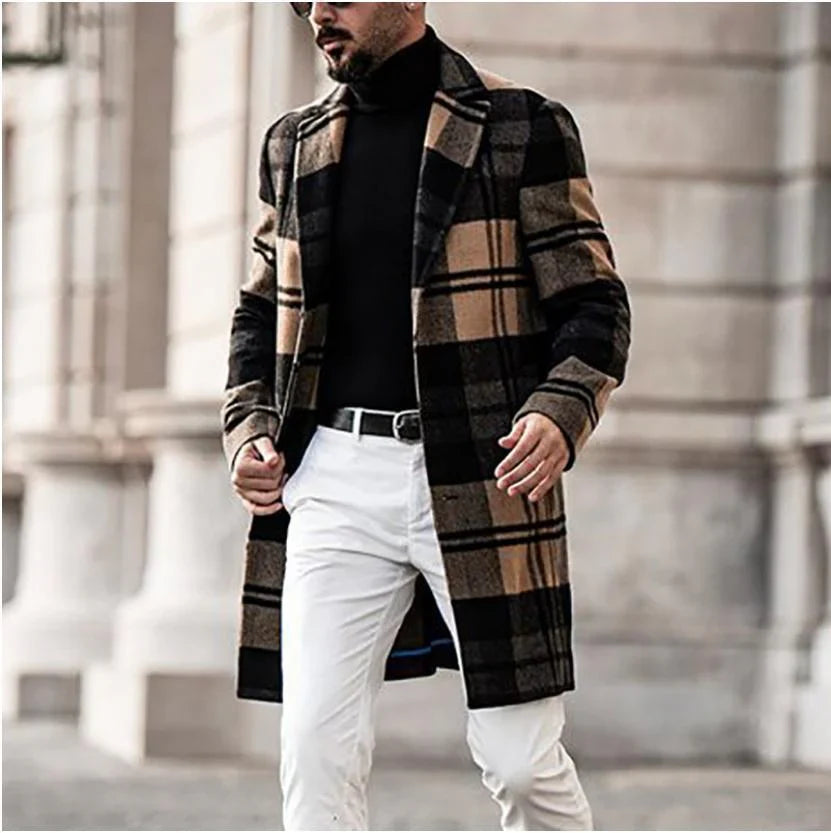 plaid trench coats