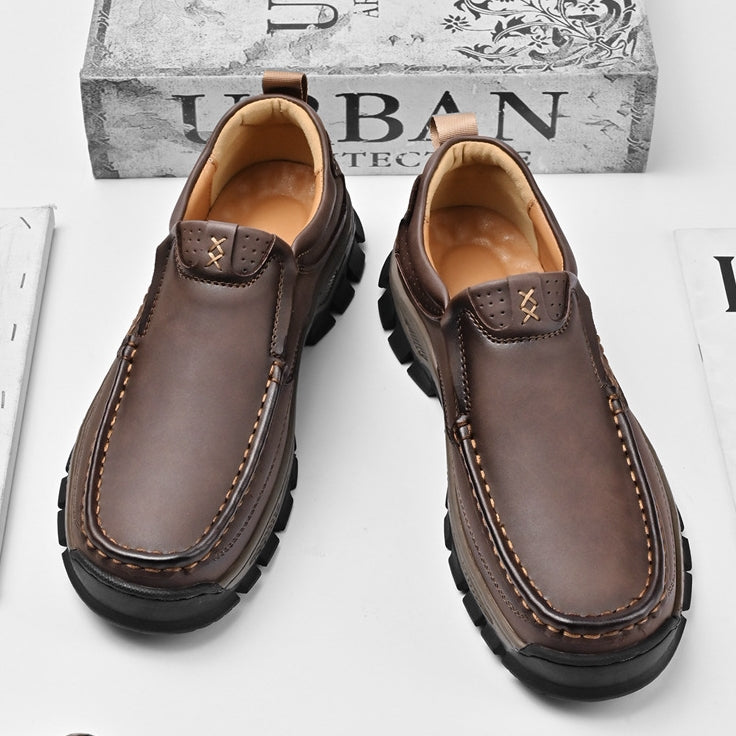 Men's Comfortable Casual Genuine Leather Slip On Loafers