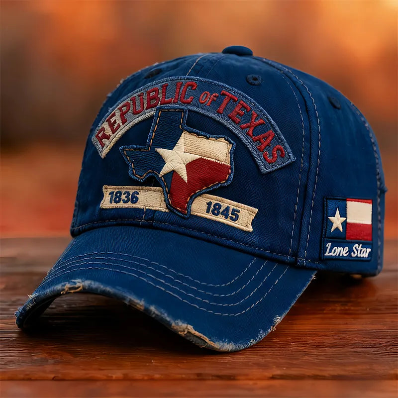 LAST DAY 49% OFF -Vintage Distressed Texas Republic Cap