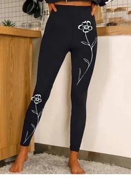 High waist slim leggings with super stretchy print
