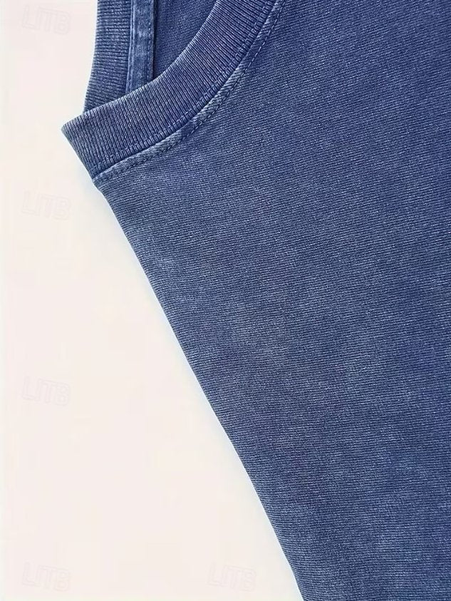 Women's 100% Cotton T Shirt Shirt Vintage Washed Tops Tee Top
