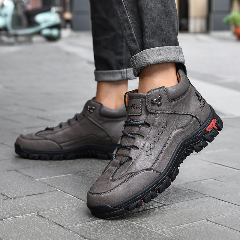 Men's Comfortable Wear-resistant Orthopedic Hand-sewn Leather Shoes
