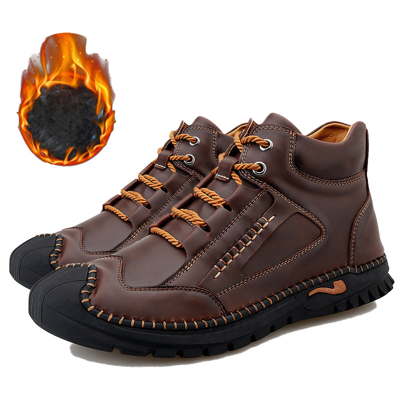 Stitched Hand-Sewn Cowhide Medical Shoes - Increase Muscle Relaxation