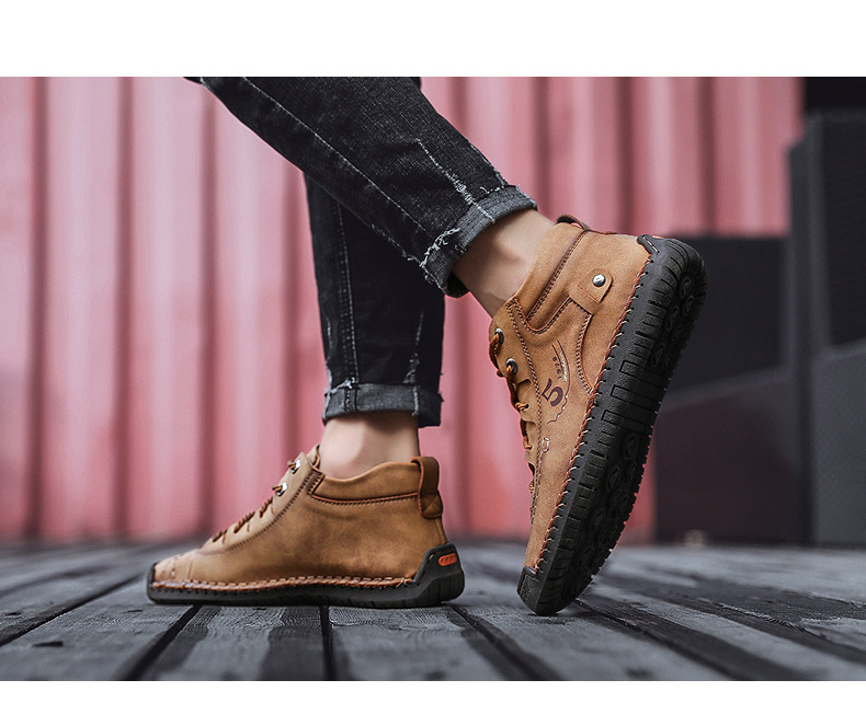 Men's Two Wear Retro Outdoor Casual High-top Boots Casual Sneakers