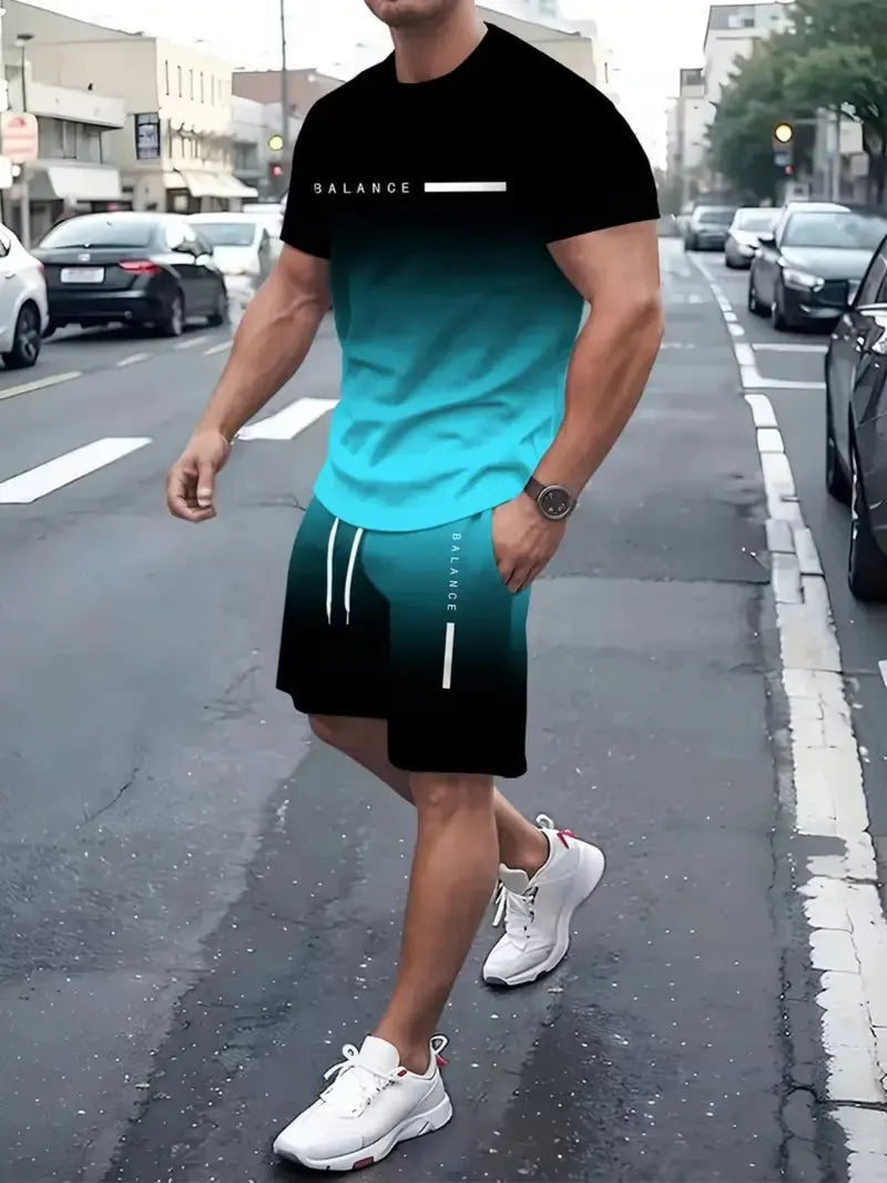 Men's Gradient Fitness Two-Piece Set