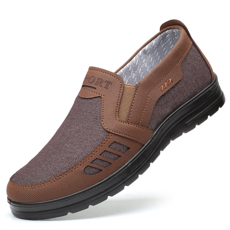 MEN'S EXTENDED WIDTH FOOT AND HEEL COMFORTABLE INSOLE NON-SLIP CASUAL SHOES