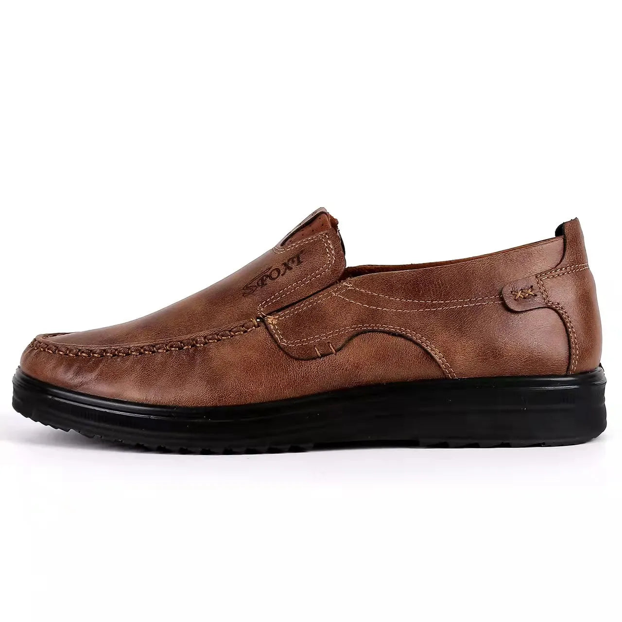 Men's Premium Leather Lightweight Comfy Casual Slip-on Loafers