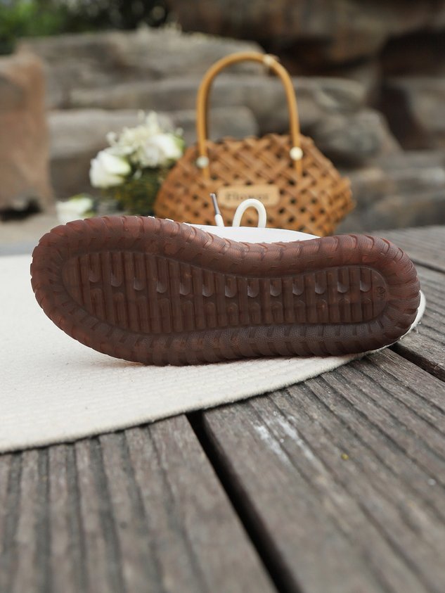 Vintage British Round Toe Women's PU Leather Shoes