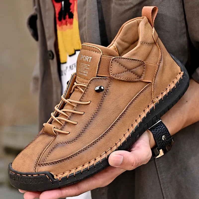 Men's Leather Mid-Top Martin Boots