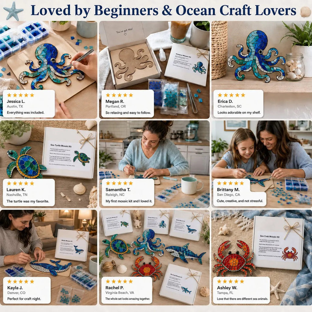 🔥 LAST DAY 59% OFF – 🌊 Octopus Mosaic Kit | Beginner-Friendly DIY Glass Craft with Step-by-Step Instructions