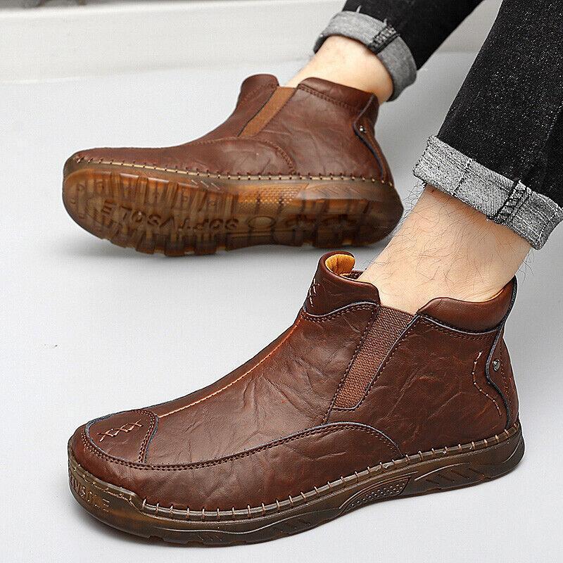Men's Outdoor Casual Handmade Cowhide Boots