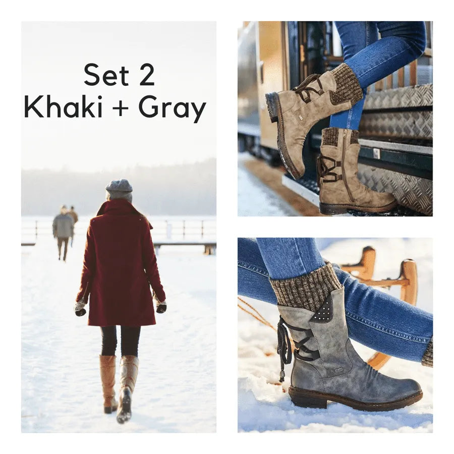 2022 WINTER WARM BACK LACE UP SNOW BOOTS