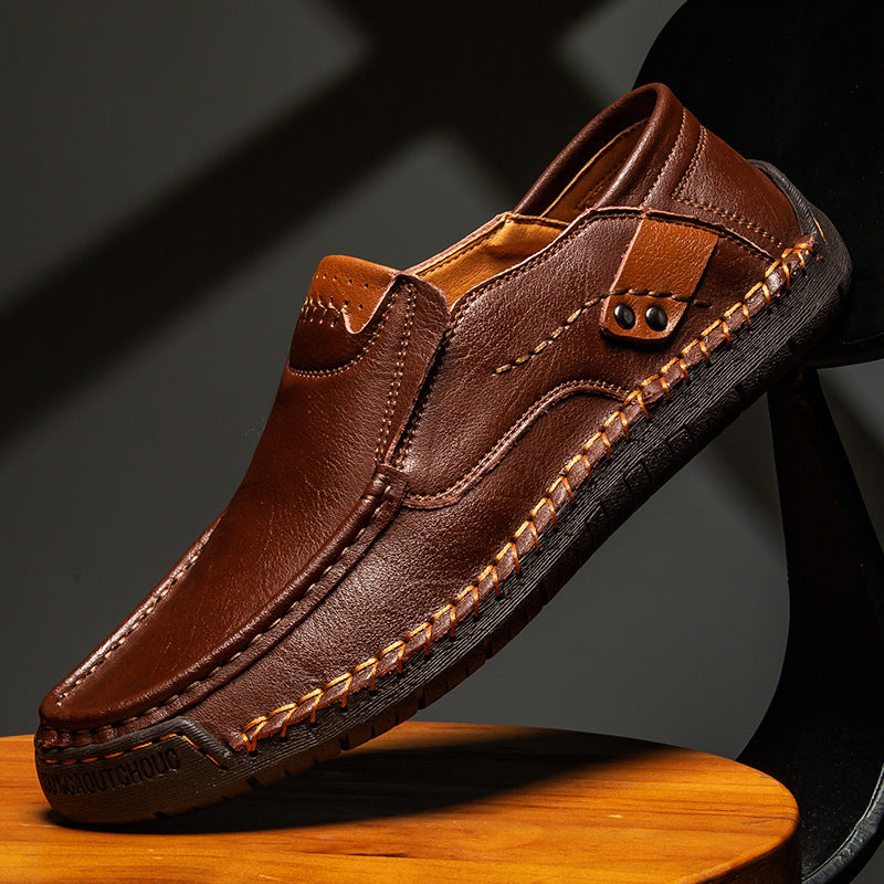 Men's Leather Causal Slip-On Loafers