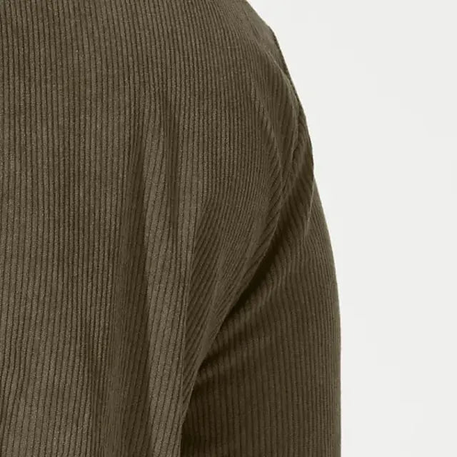 Men's Sweatshirt Corduroy Pullover Apricot Black Blue Brown Khaki Standing Collar Color Block Patchwork Tactical Sports & Outdoor Casual Corduroy Streetwear Casual Athletic Spring & Summer Clothing