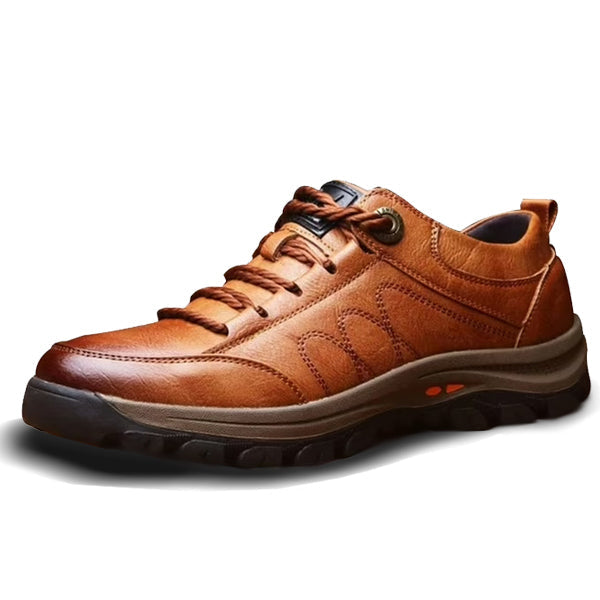 Men's non-slip outdoor leather British casual hiking shoes - Relieve Foot Pain