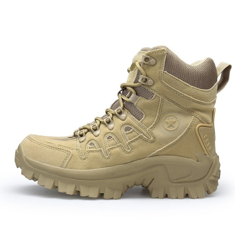 Men Military Combat Boots Waterproof Non-Slip Hiking Boots Anti-Puncture Work Boots
