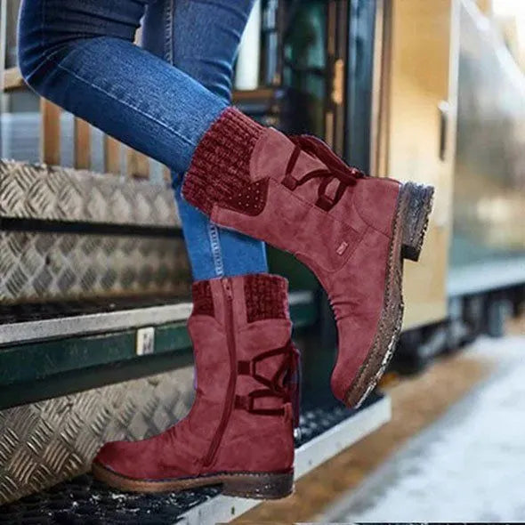 2022 WINTER WARM BACK LACE UP SNOW BOOTS