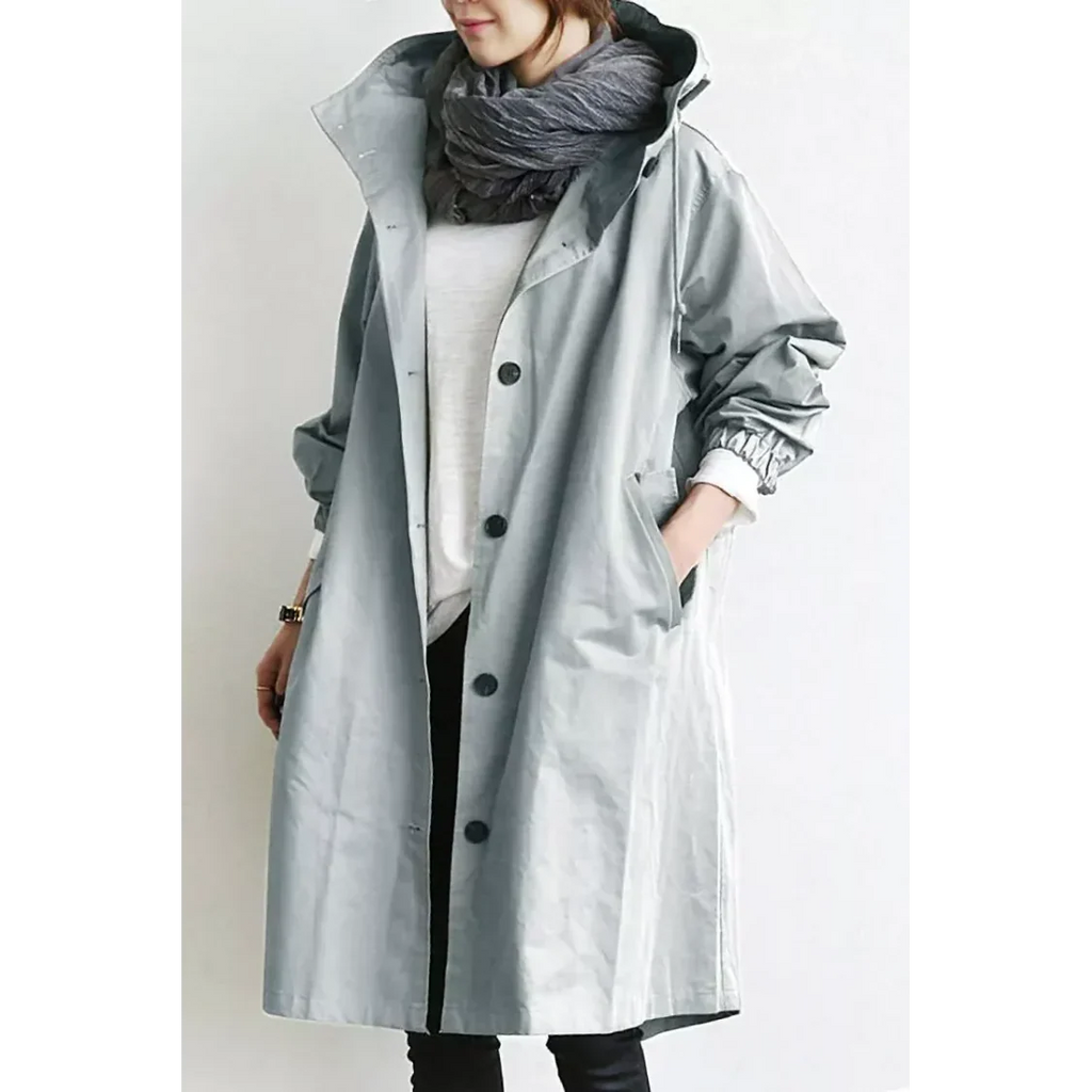 Women's Loose Fit Waterproof Trench Jacket