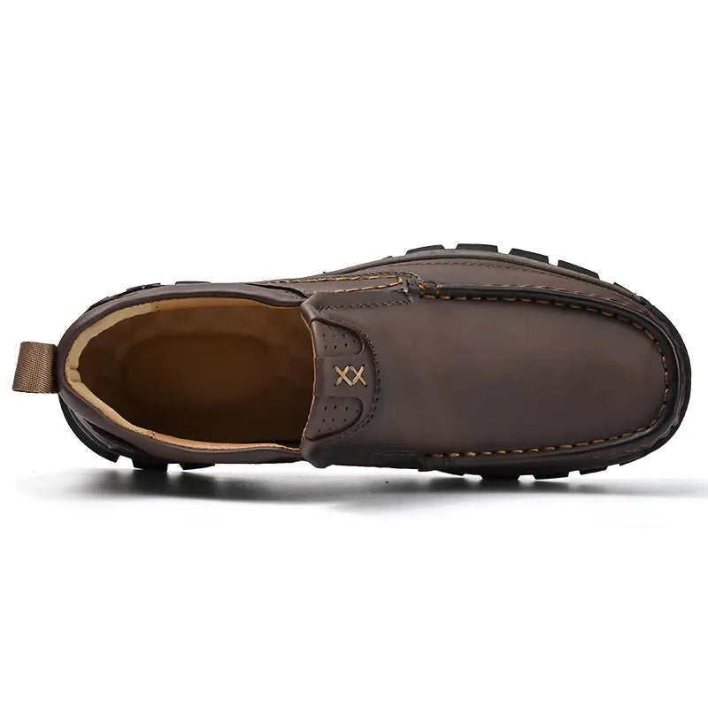 Men's Comfortable Casual Genuine Leather Slip On Loafers