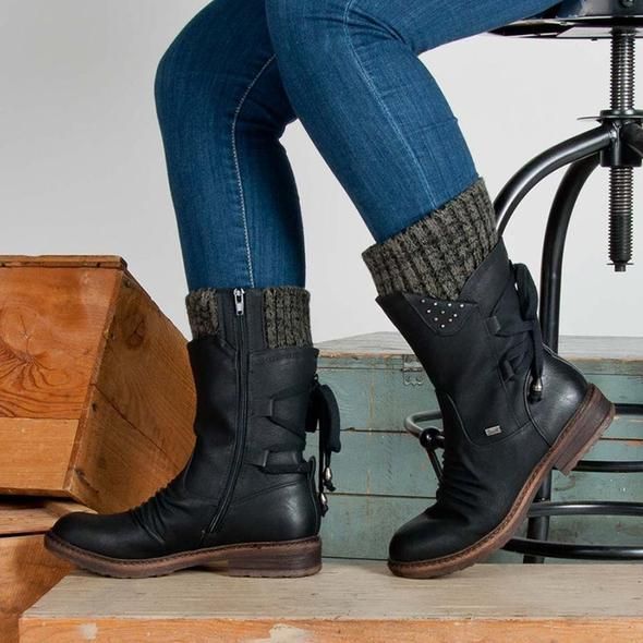 2022 WINTER WARM BACK LACE UP SNOW BOOTS