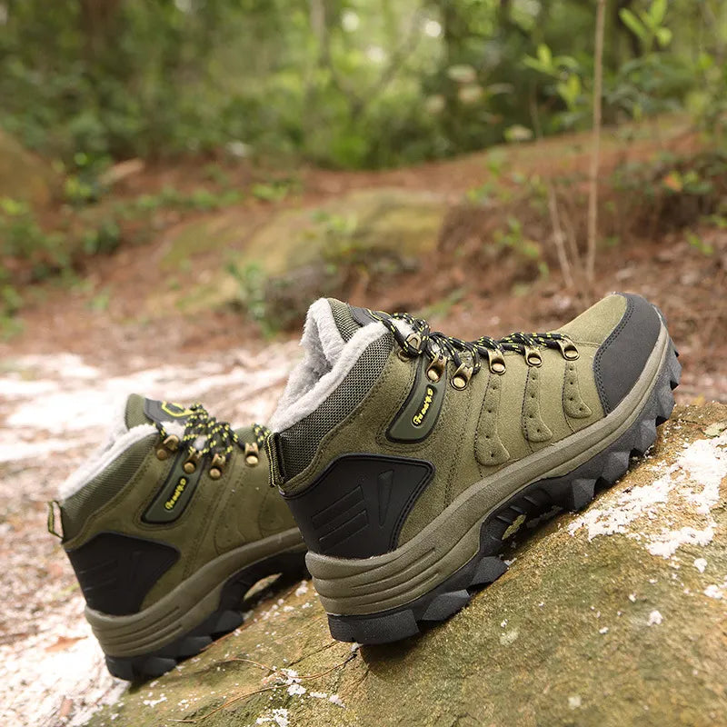 MEN'S WIDE FOOT COMFORT SPORT HIKING SHOES WITH ARCH SUPPORT AND SHOCK ABSORPTION
