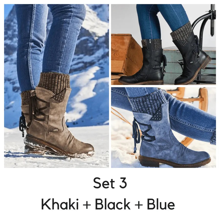 2022 WINTER WARM BACK LACE UP SNOW BOOTS