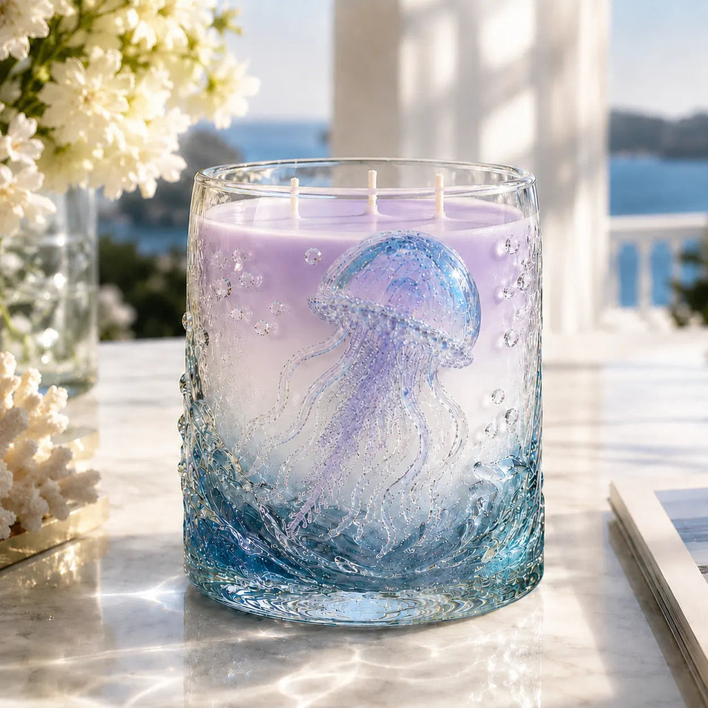Ocean-inspired scented candles—crafted for moments of serenity