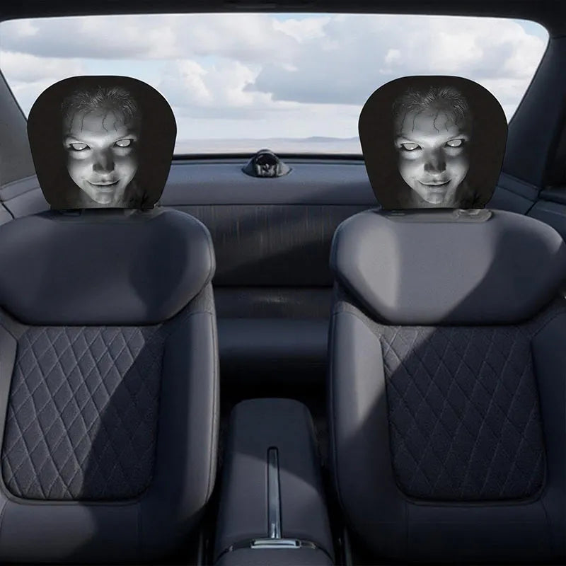 Spooky Ghost Face Headrest Covers