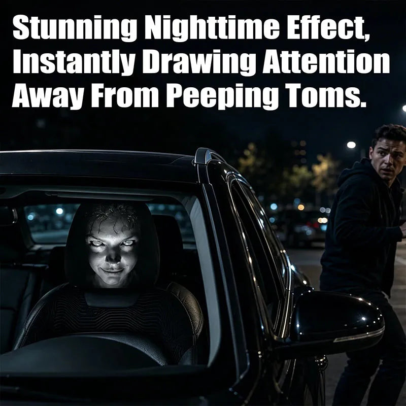 Spooky Ghost Face Headrest Covers