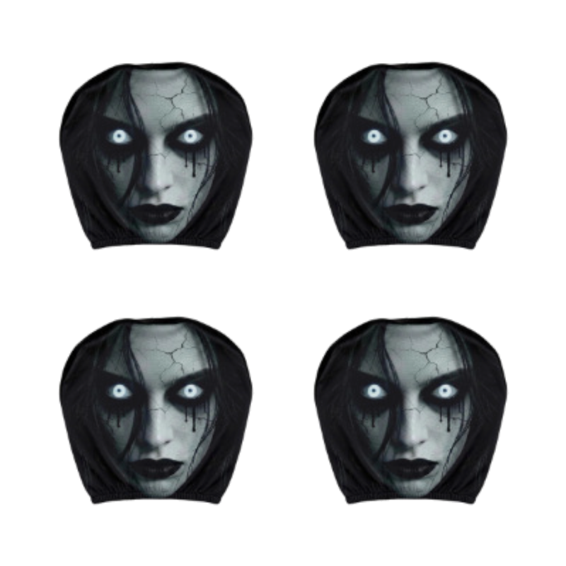 Spooky Ghost Face Headrest Covers