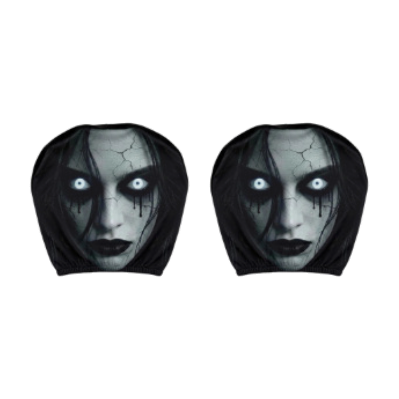 Spooky Ghost Face Headrest Covers